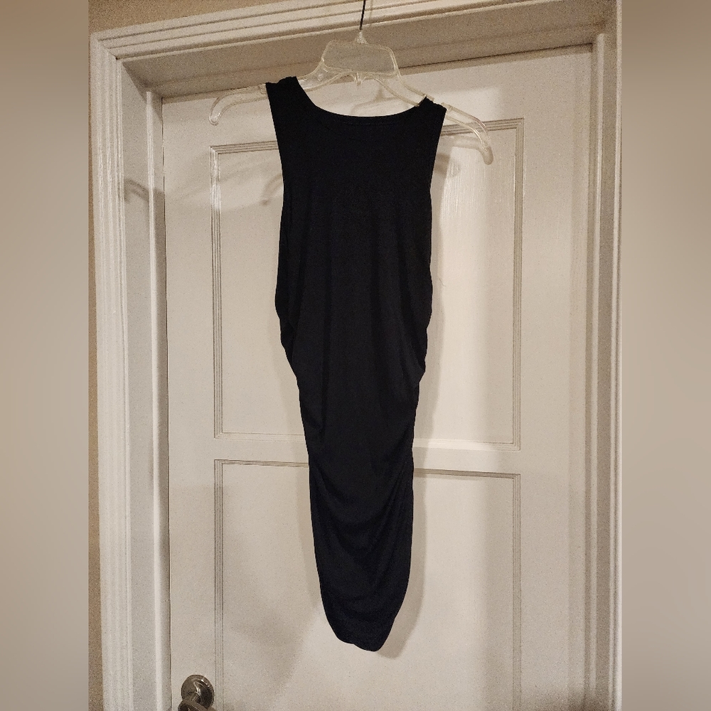 Black Bodycon Pleated Stretchy Dress